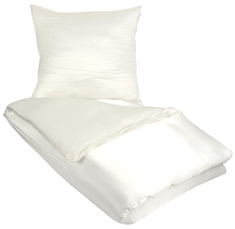 Silke sengetøj 140x220 cm - Hvidt sengetøj - Ensfarvet sengetøj - 100% Silke - Butterfly Silk